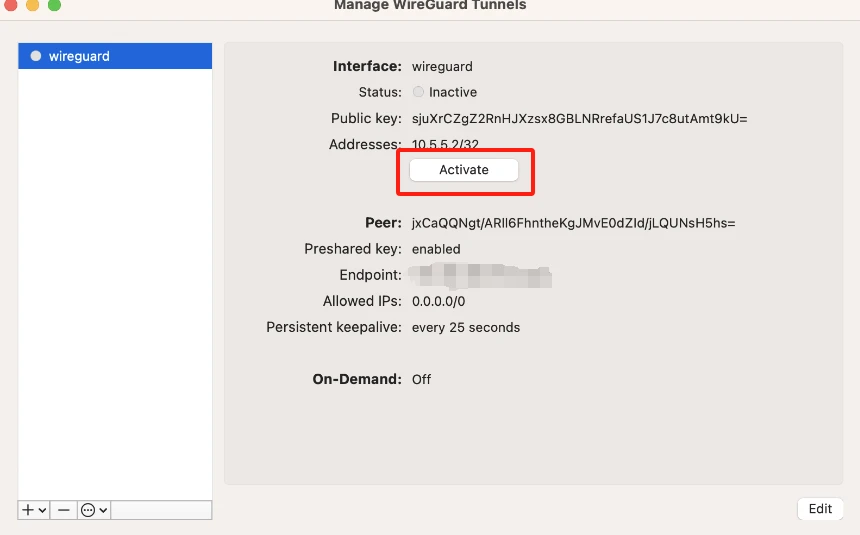 WireGuard trên MacOS